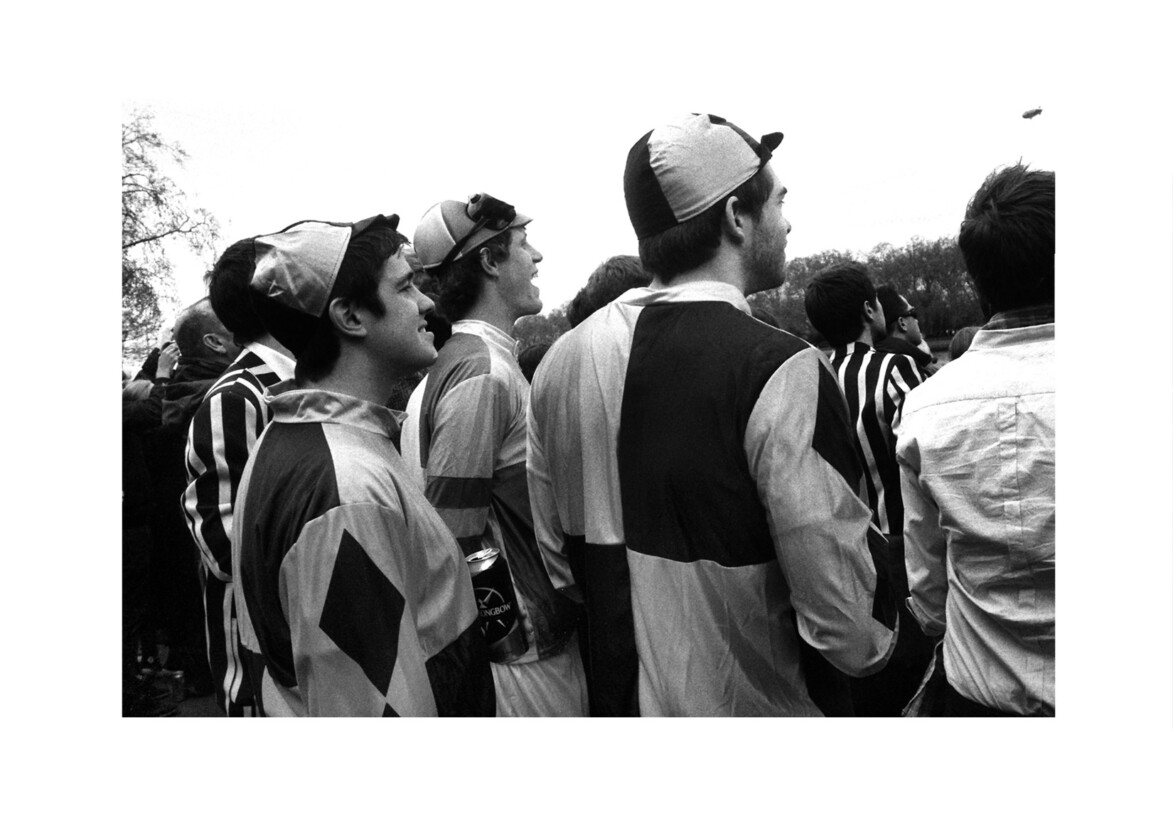 Watching start of the Varsity Boat Race / Putney Embankment SW15 / March 2012