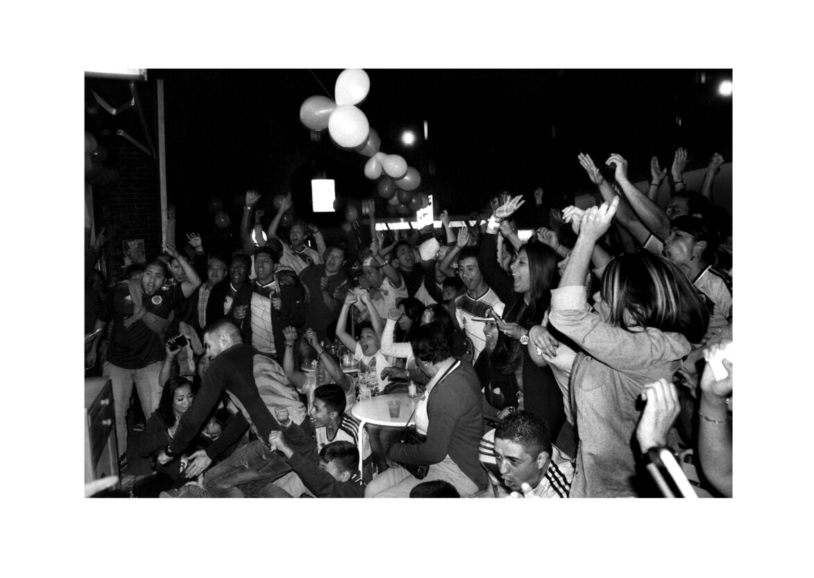 Colombia fans celebrate victory over Uruguay / Elephant Road SE1 / June 2014