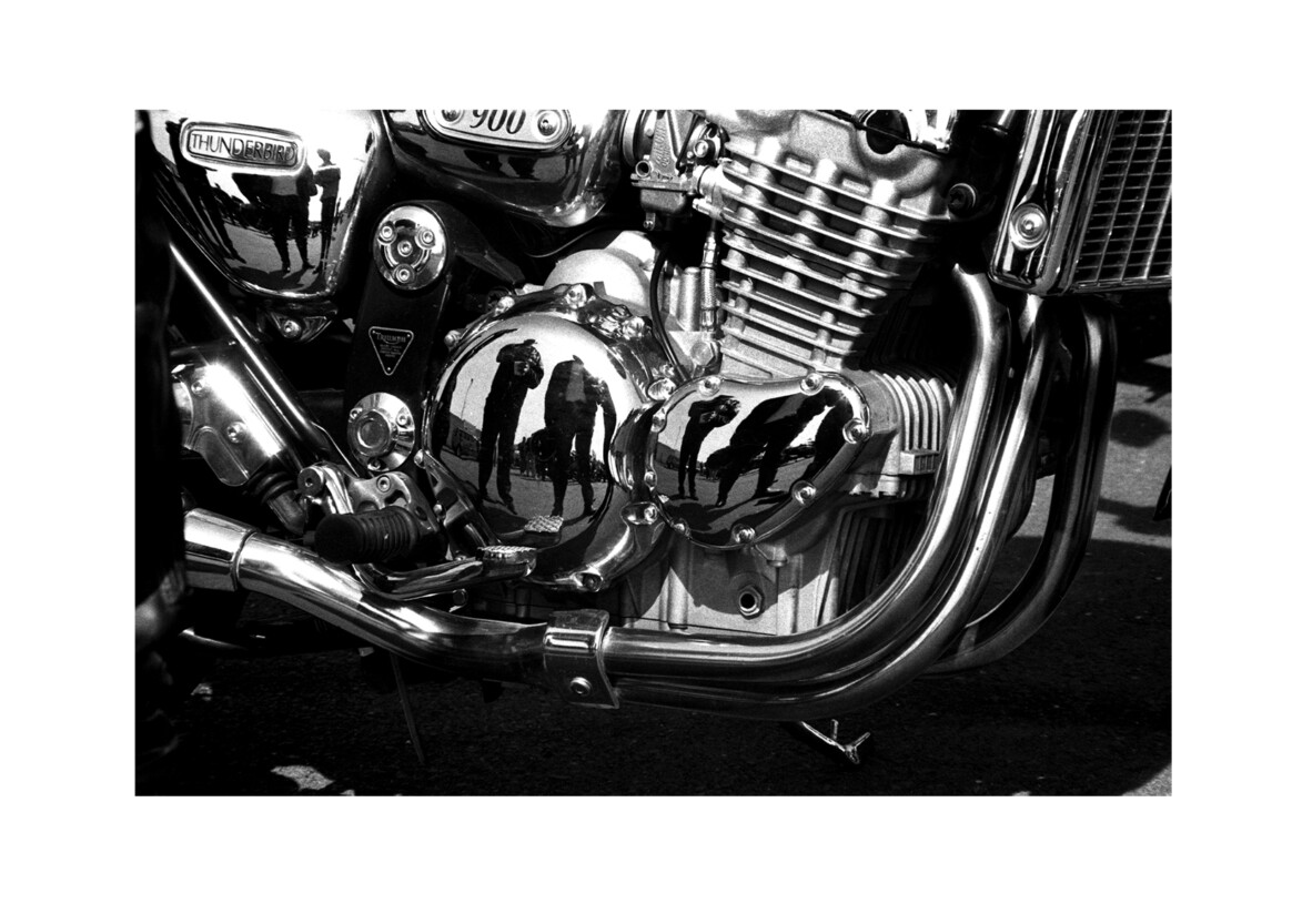Triumph bike gathering, Ace Café / North Circular Road NW10 / June 2003