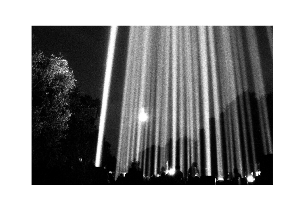 Ryoji Ikeda’s 'Spectra' Light display / Victoria Tower Gardens SW1 / August 2014